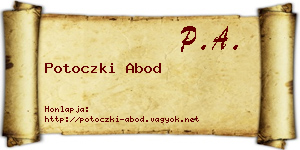 Potoczki Abod névjegykártya